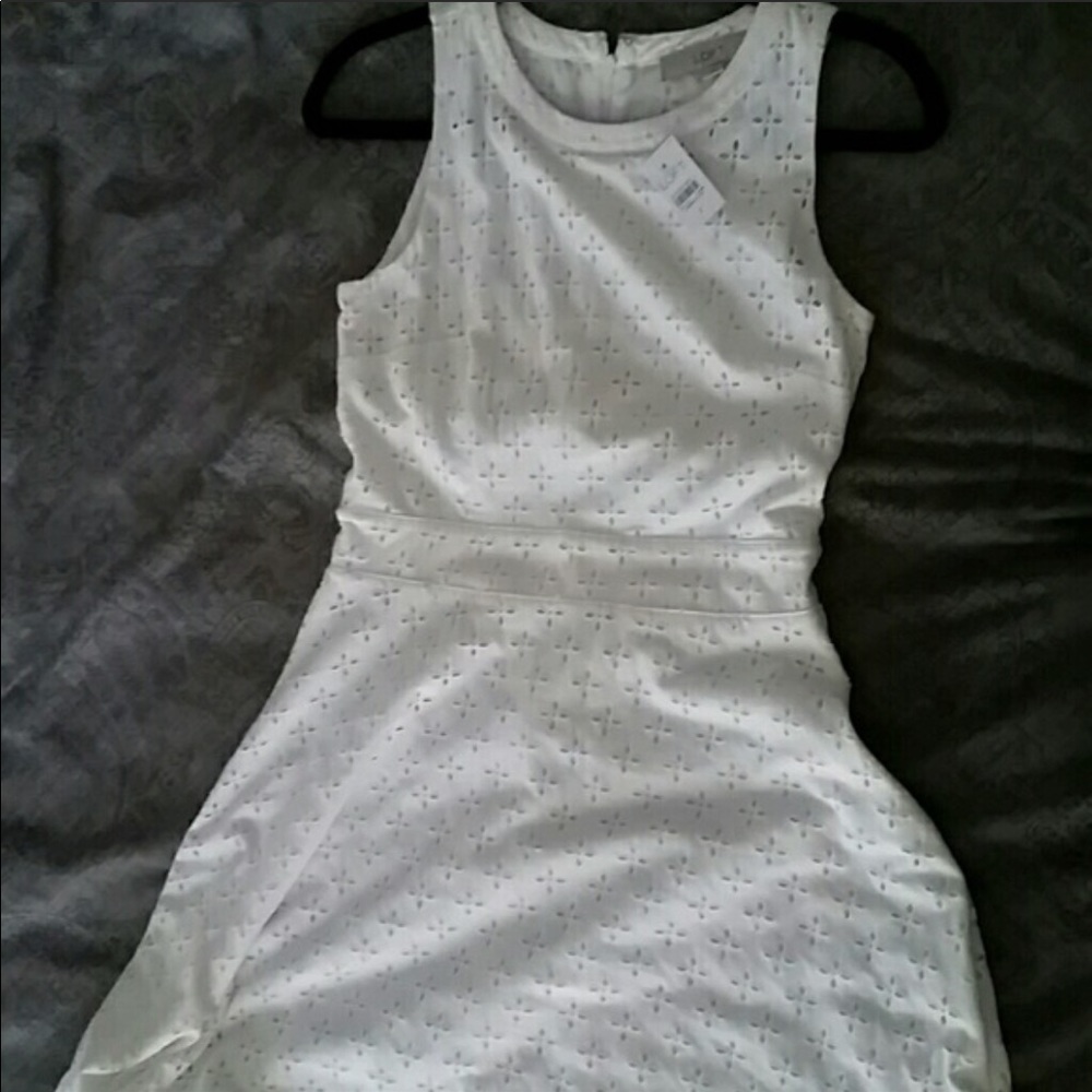 🍦 Loft Sleeveless Eyelet Dress